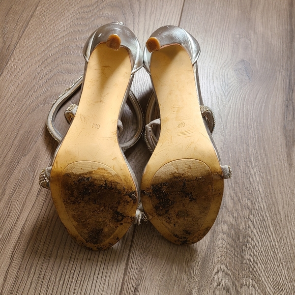 Steve Madden Faiz Silver Diamond Heels - Picture 8 of 15